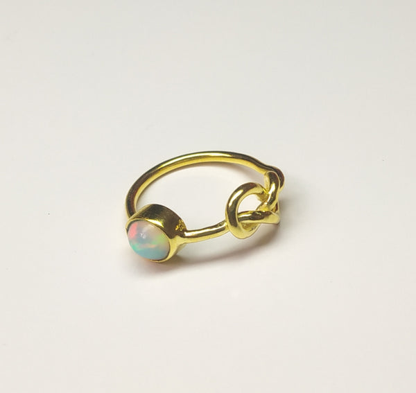 Opal knot stone Ananda Ibiza designer boho ring