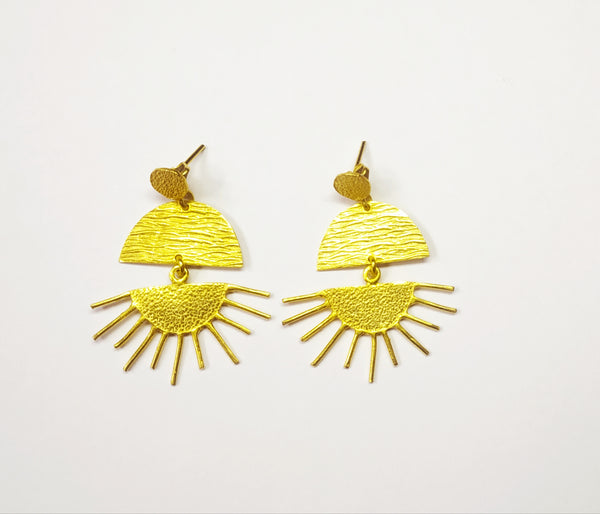 Maya Gold brass designer earrings