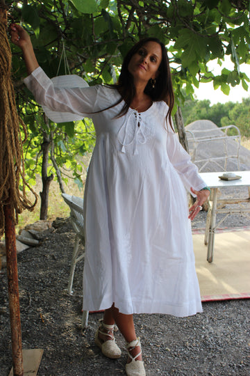 Mughal dress , softest muslin cotton in Ibiza white color Mughal dress , softest muslin cotton in Ibiza white color