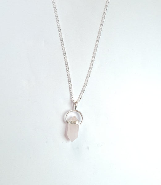 Pendulum healing  yoga ❤️  gemstone necklace silver