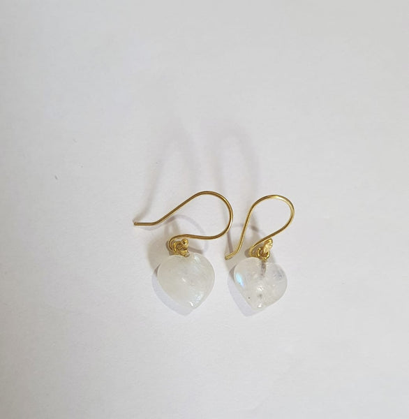 Heart healing gem stone earrings