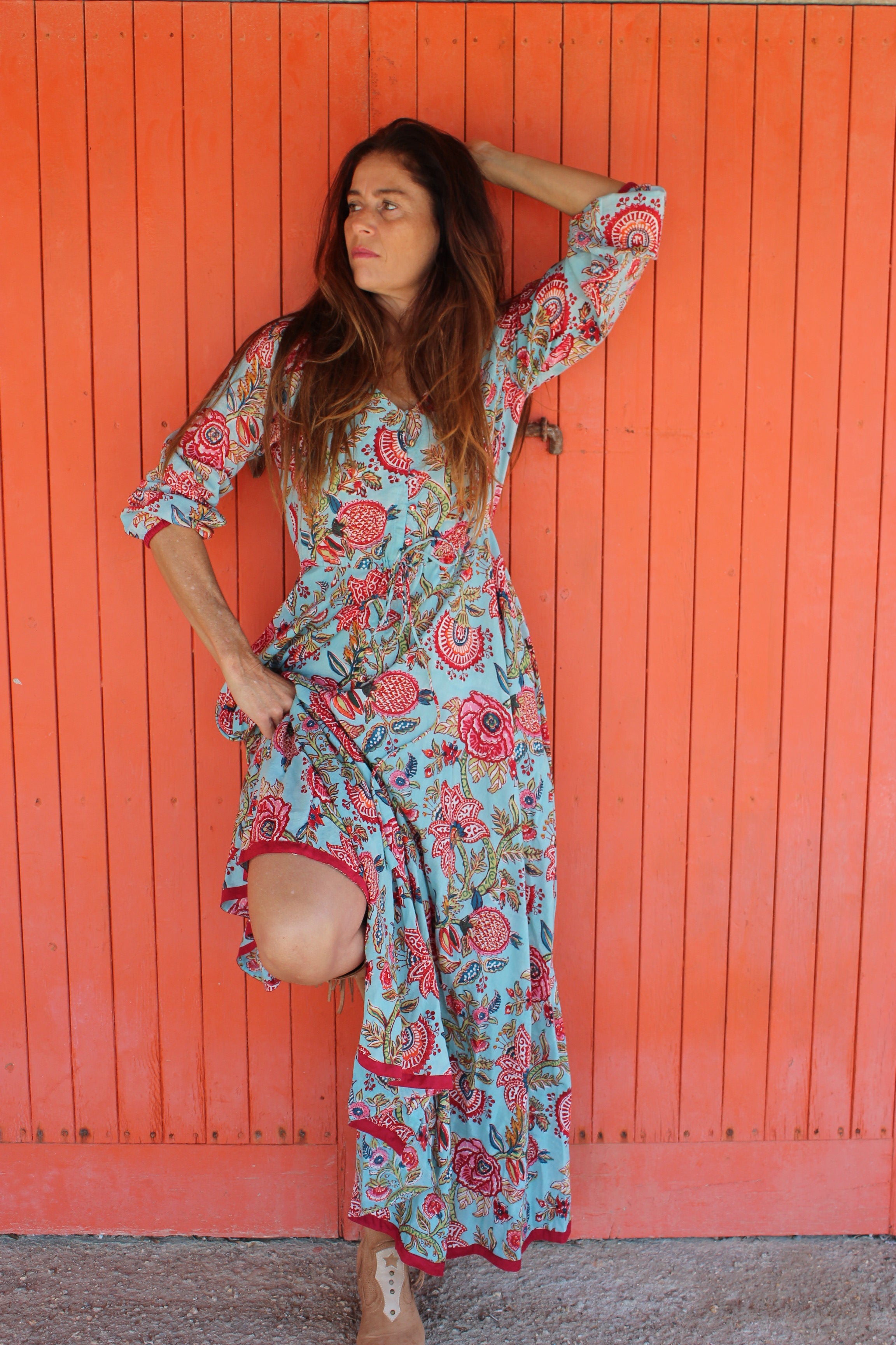 Boho store sunflower dress