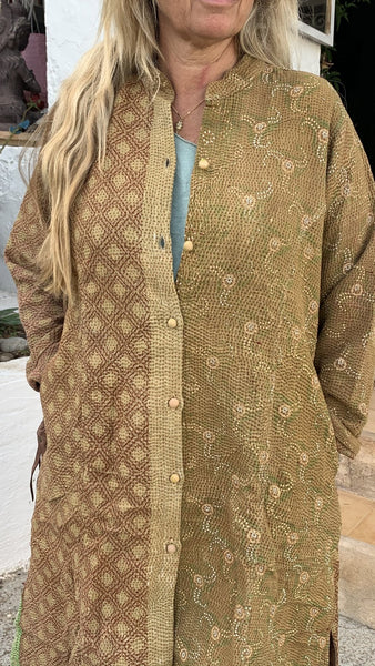 Kantha vintage boho coat - AUROBELLE IBIZA