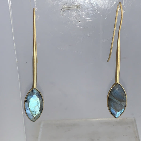 Labradorite  gemstone designer earrings -  AUROBELLE  IBIZA