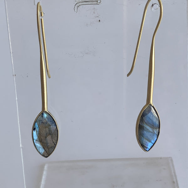 Labradorite  gemstone designer earrings -  AUROBELLE  IBIZA