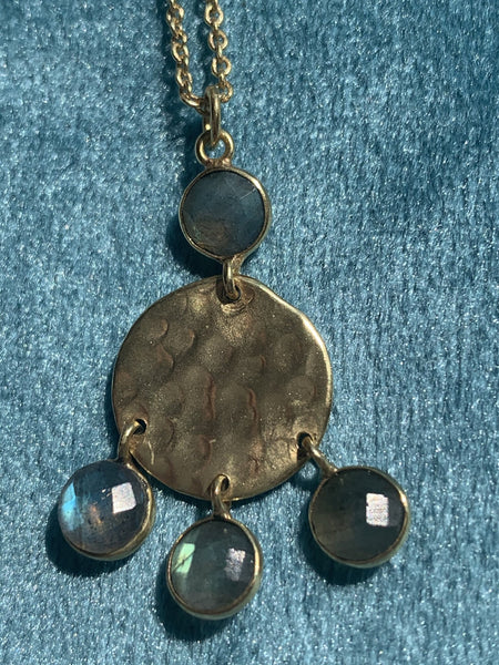 Labradorite gemstone designer necklace -  AUROBELLE  IBIZA