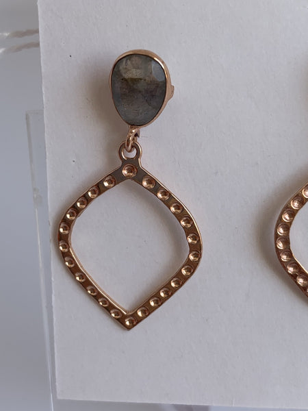 Lapis lazuli  gemstone designer earrings -  AUROBELLE  IBIZA