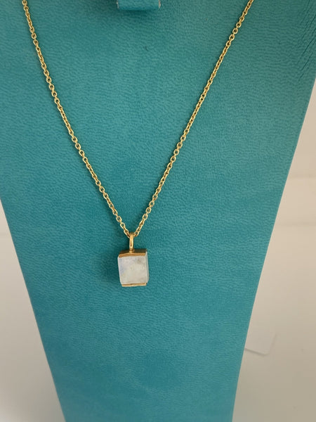 Moon gemstone designer necklace -  AUROBELLE  IBIZA