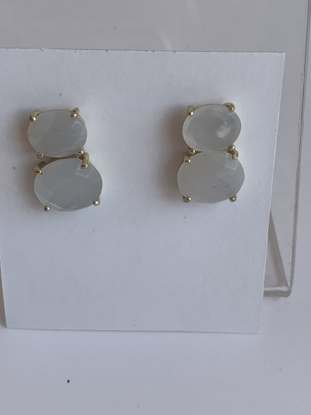 moon stone gemstone designer earrings -  AUROBELLE  IBIZA