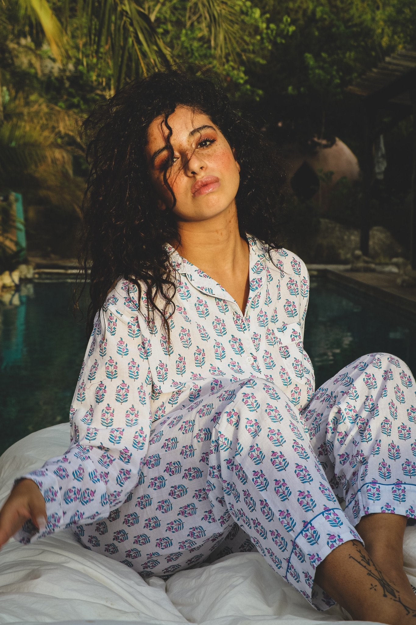 Block print cotton online pyjamas