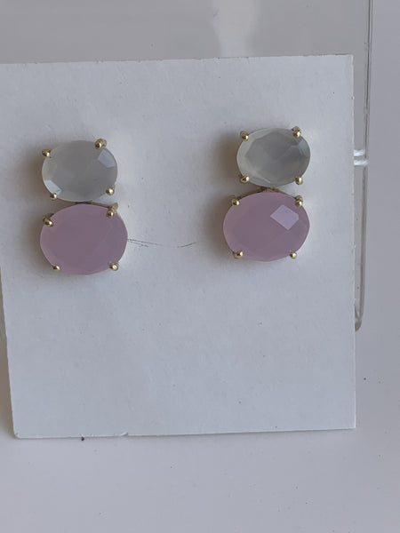 Rose quartz  and moon stone gemstone designer -  AUROBELLE  IBIZA