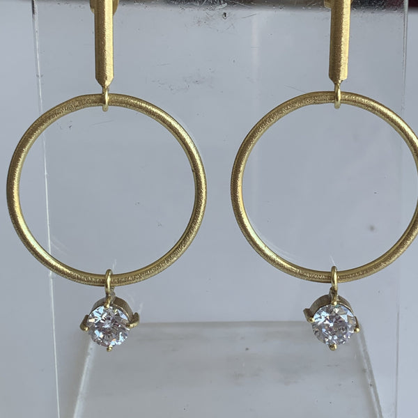 Shinny quartz gemstone designer earrings -  AUROBELLE  IBIZA