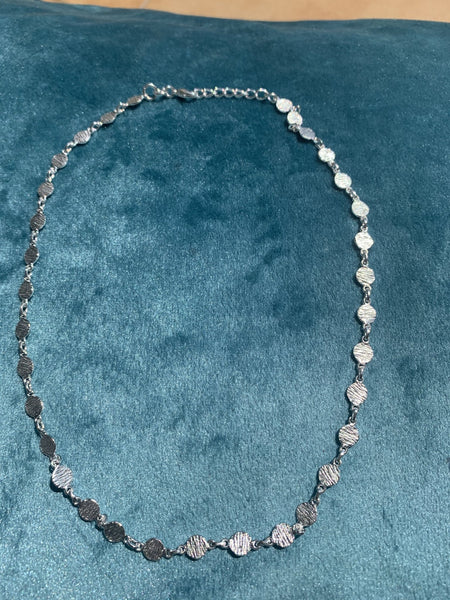 Silver gemstone designer necklace -  AUROBELLE  IBIZA