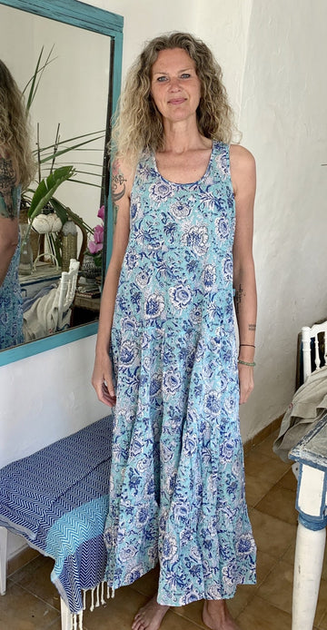 formentera maxi dress Donde Esteban Formentera landscape-print Maxi Dress | Orange