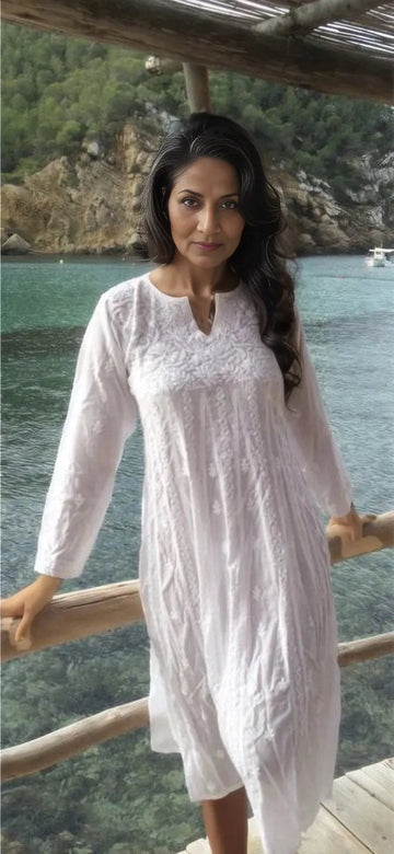 White Anarkali dress , bestseller white hand made Ibiza tunica dress , AUROBELLE IBIZA White Anarkali dress , bestseller white hand made Ibiza tunica dress , AUROBELLE IBIZA