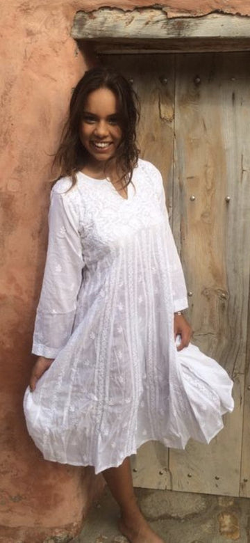 White Anarkali dress , bestseller white hand made Ibiza tunica dress , AUROBELLE IBIZA White Anarkali dress , bestseller white hand made Ibiza tunica dress , AUROBELLE IBIZA