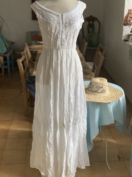 White embroidery dress from Ibiza special price -  AUROBELLE  IBIZA