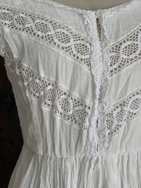 White embroidery dress from Ibiza special price -  AUROBELLE  IBIZA